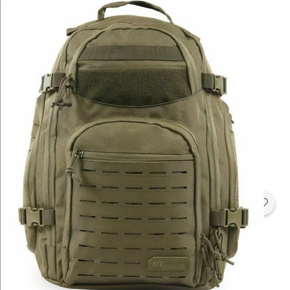Highland Tactical Backpack MOLLE Olive Green NEW - Picture 1 of 8